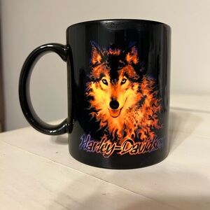 Harley Davidson Vintage Wolf Logo Coffee Mug